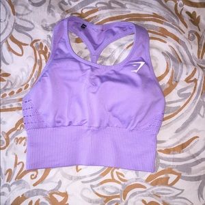 GYMSHARK Crop Top Sports Bra in Purple